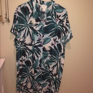 H&M+ Green/White Blouse-Tunic